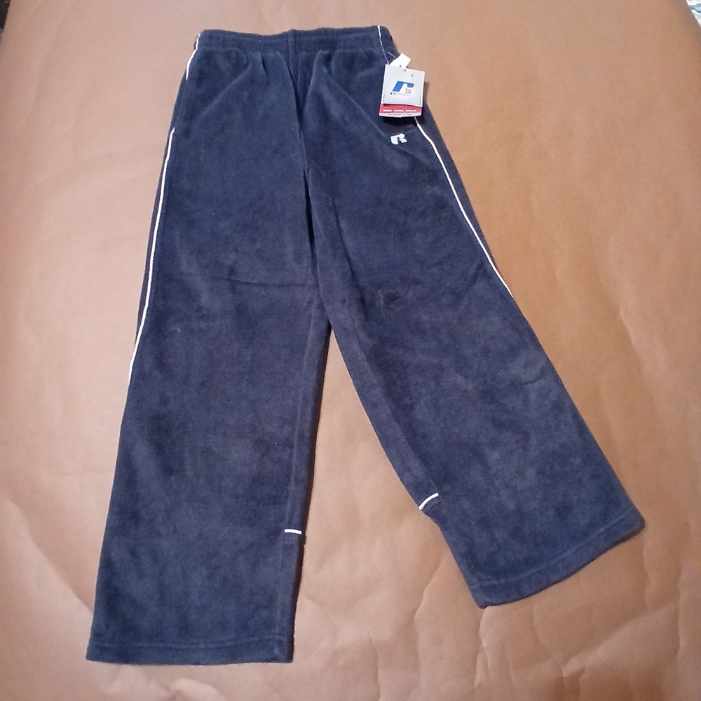 Russell Athletic Sweat Pants Youth Boys Medium Navy Blue White